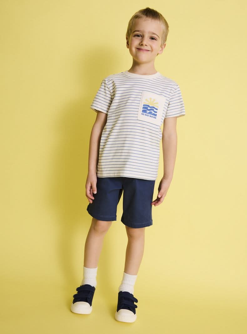 Tribu · Bermuda infantil twill - 6 - Azul Oscuro