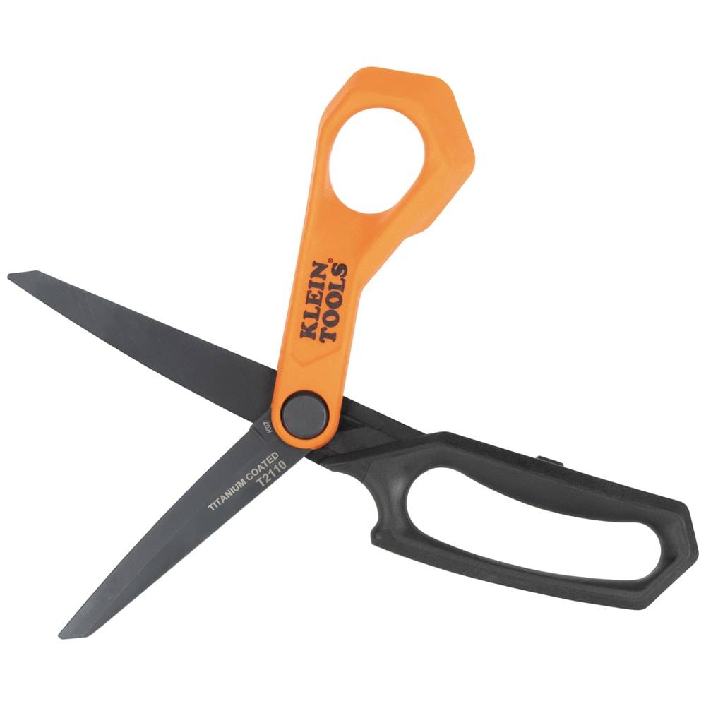 Klein Tools 3.75-in Serrated Right Handed, Straight Scissors | T2110