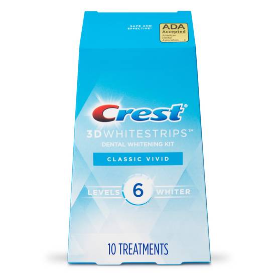 Crest 3D Whitestrips Dental Whitening Kit, Classic Vivid, 10 Treatments