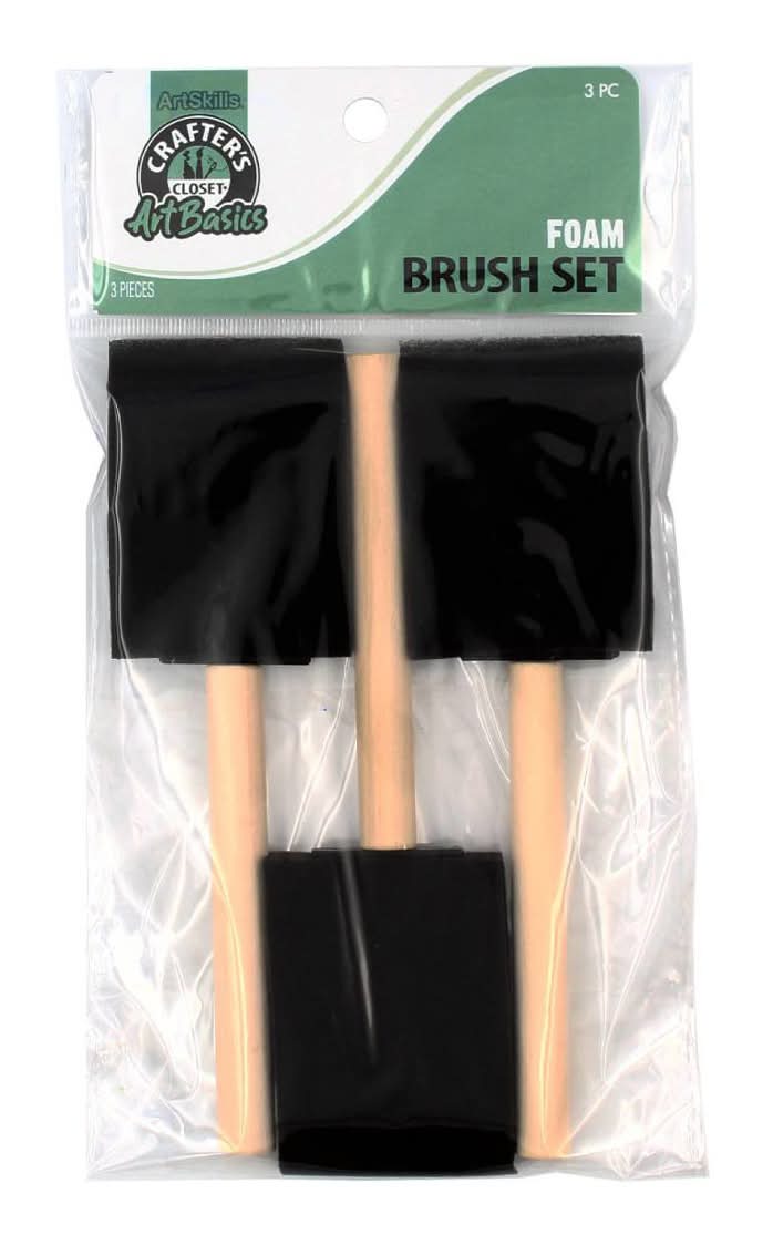 Crafter's Closet Artbasics Foam Brush Set (3 ct)