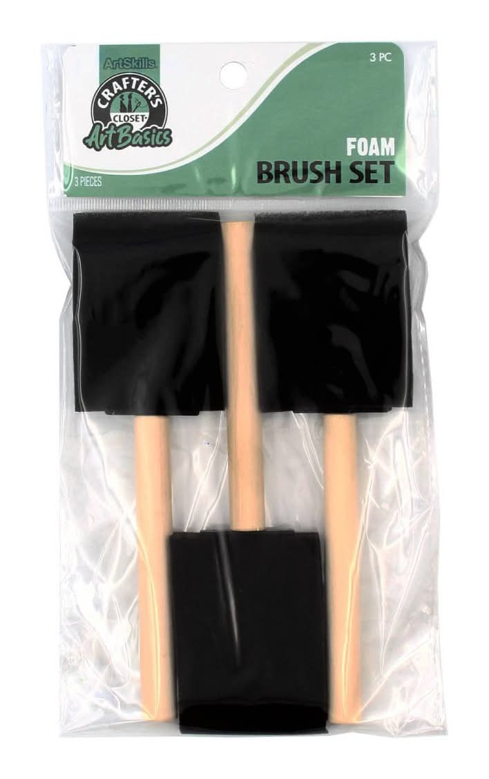 Crafter's Closet Artbasics Foam Brush Set (3 ct)