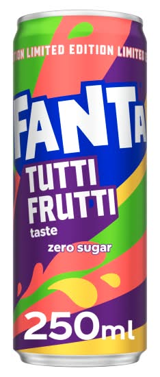Fanta Tutti Frutti Zero Sugar Soda (250ml)