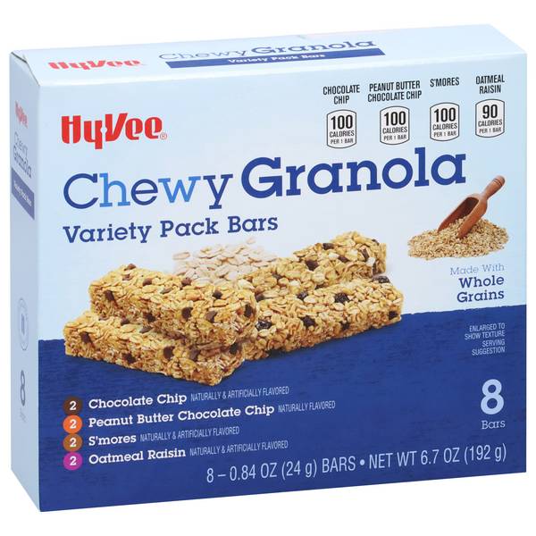 Hy-Vee Chewy Granola Variety Pack Bars 8-0.84 oz Bars