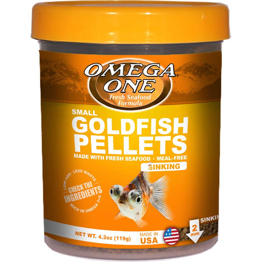 Omega One One Goldfish Pellets Fish Food, 2 Mm (4.2 oz)