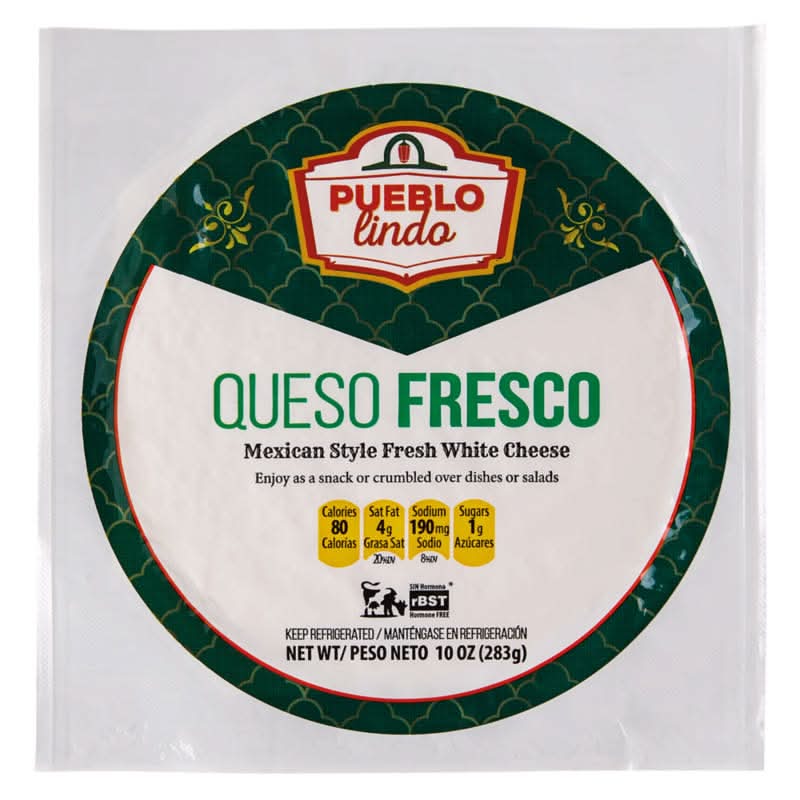 Pueblo Lindo Queso Fresco Mexican Style Fresh White Cheese (10 oz)