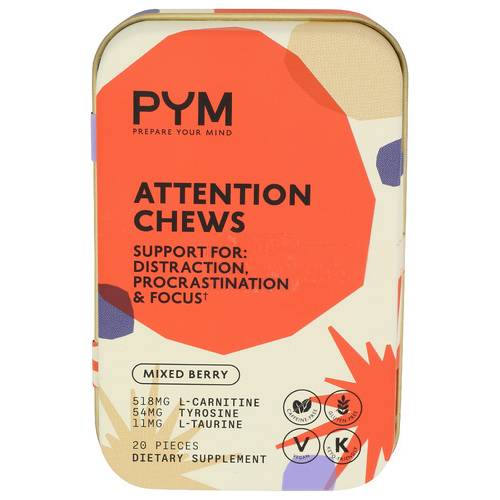 PYM Attention Chews, Mixed Berry (20 ct)