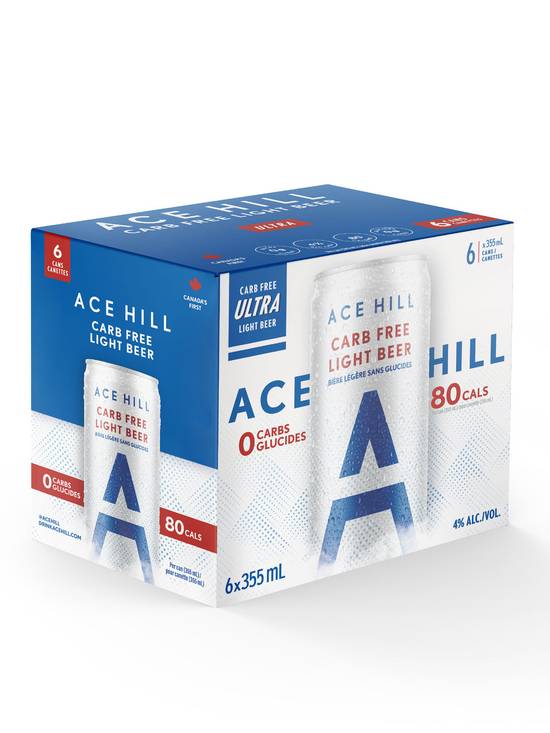 Ace Hill · Carb Free Light Beer (6 x 355 mL)