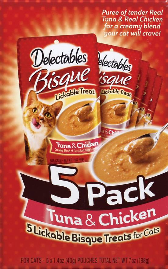 Delectables Bisque Lickabel Cat Treats Tuna & Chicken (5 ct)