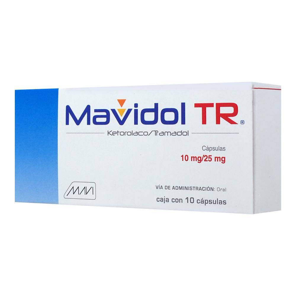 Mavi mavidol tr ketorolaco tramadol cápsulas 10mg/25mg (10 piezas)