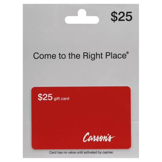 Carson's Gift Card
