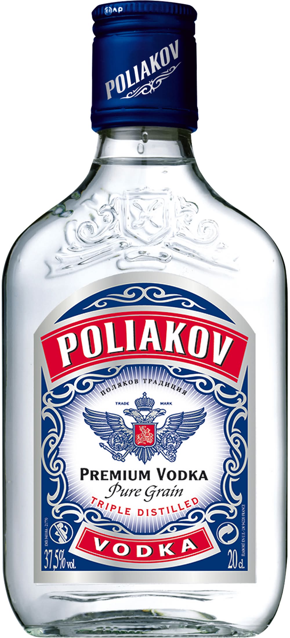 Poliakov - Vodka premium triple distillée à grain pur (200ml)