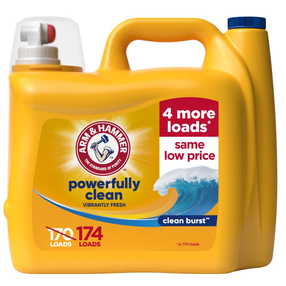 Arm & Hammer Liquid Laundry Detergent, Clean Burst (174 fl oz)