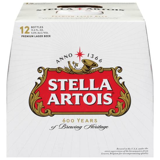 Stella Artois Belgian Style Lager Beer (12 ct, 11.2 fl oz)