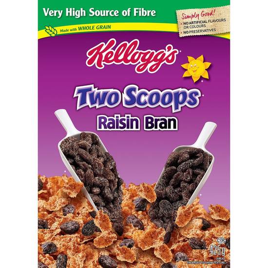 Kellogg's Two Scoops Raisin Bran Cereal (425 g)