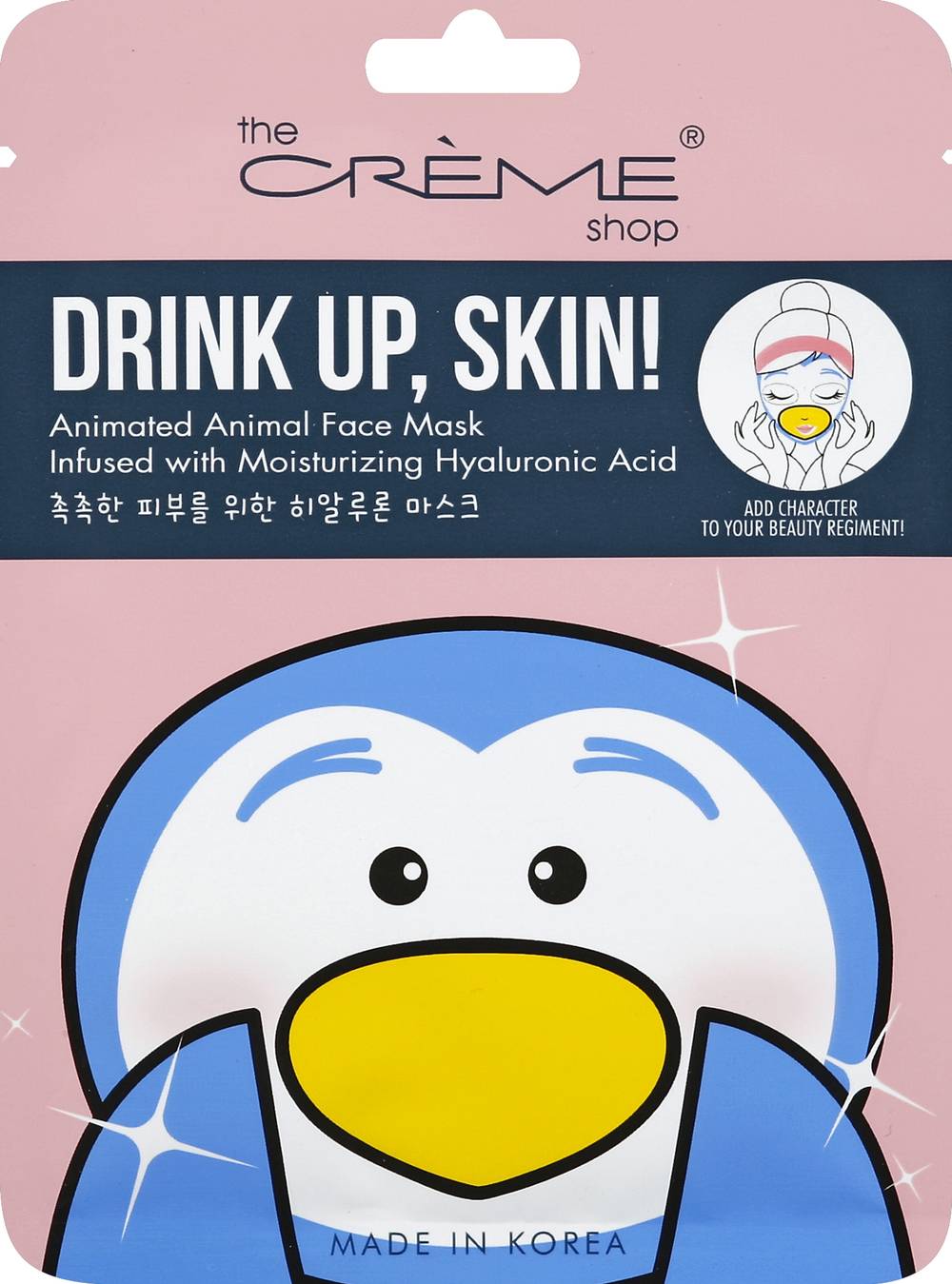 The Creme Shop Animal Face Mask, Penguin