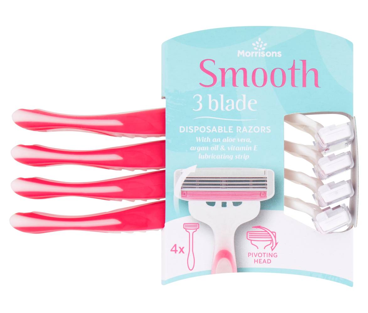 Morrisons Triple Blade Disposable Razors 4Pk