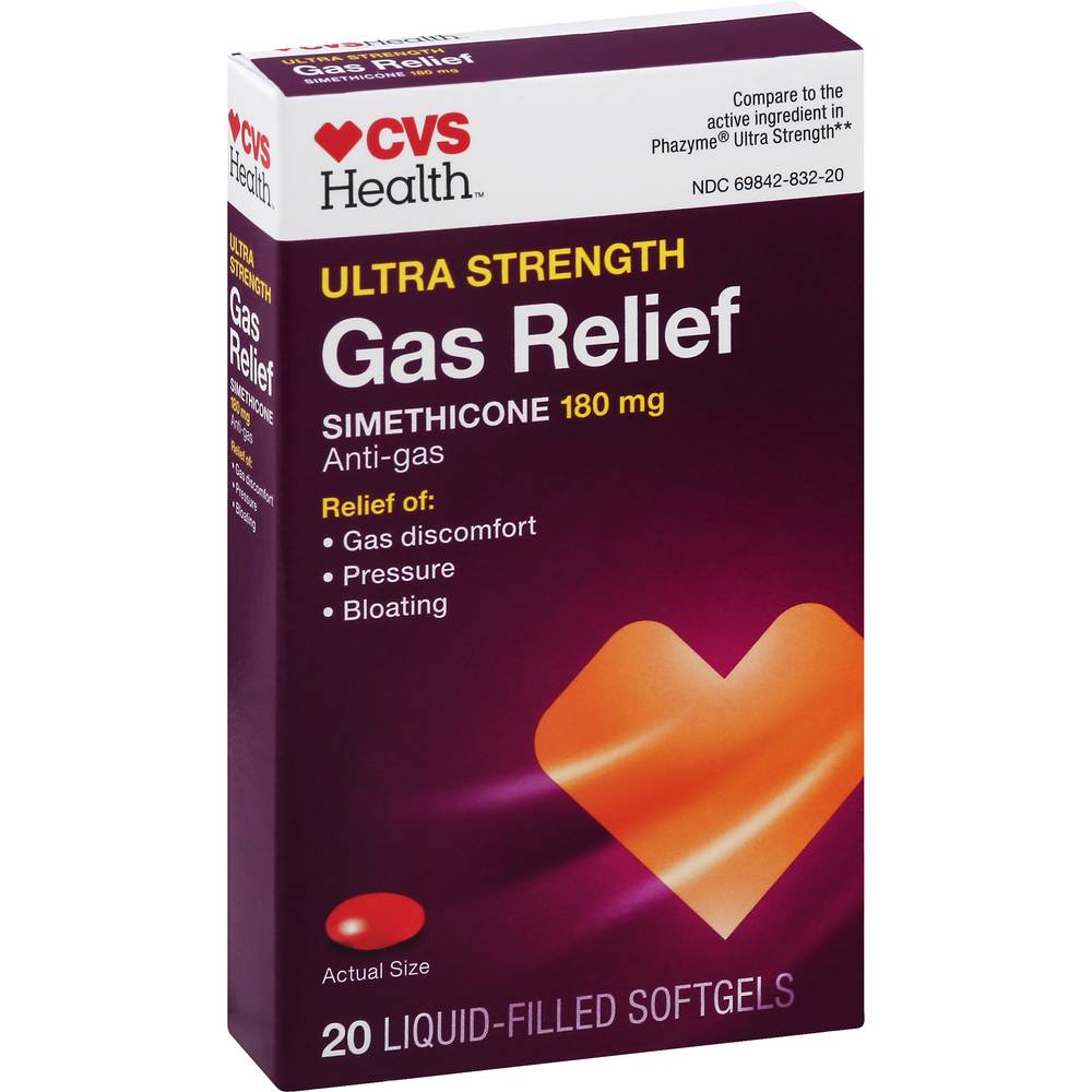 Cvs Health Ultra Strength Gas Relief 180 mg Liquid-Filled Softgels