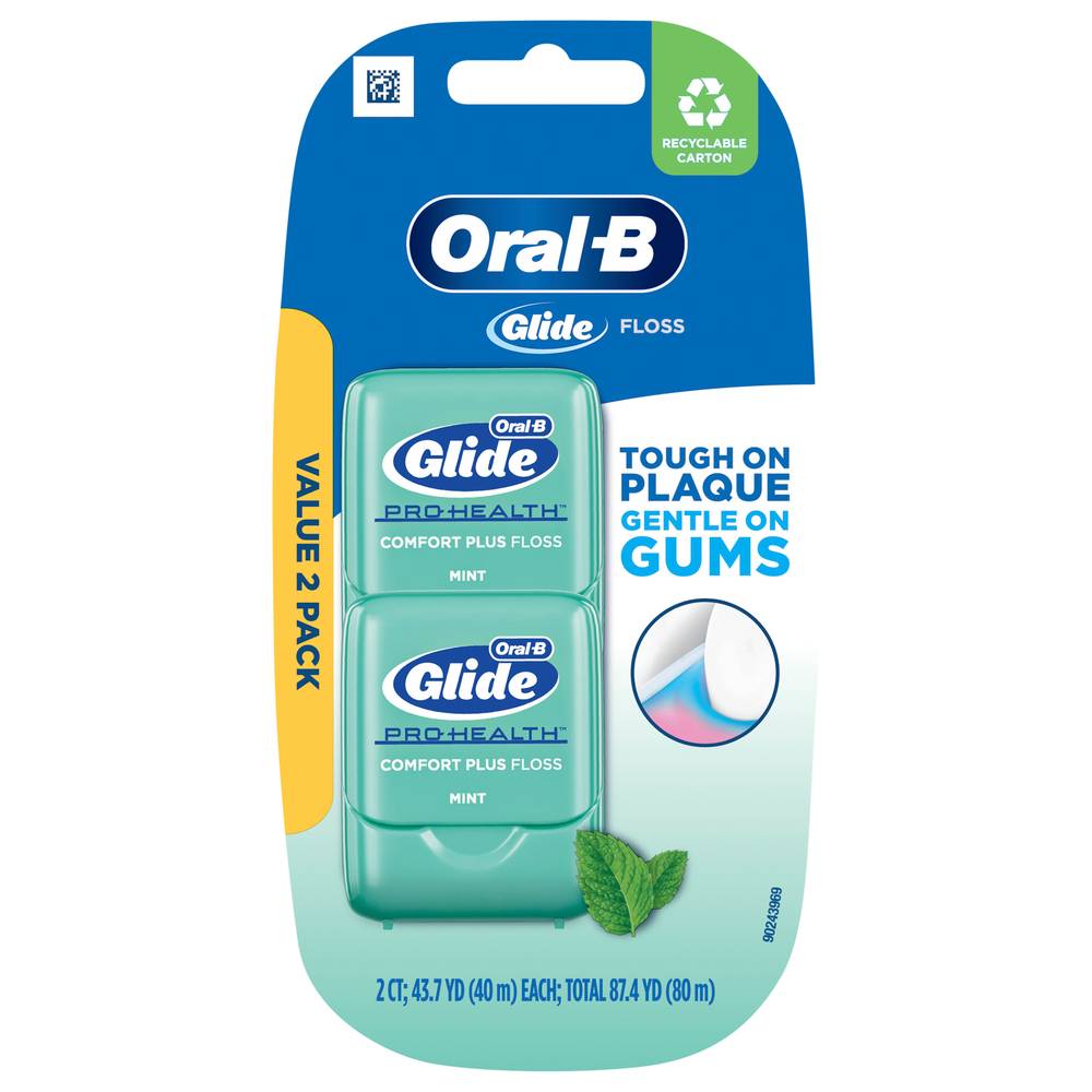 Oral-B Glide Mint Comfort Plus Floss Value (2 ct )