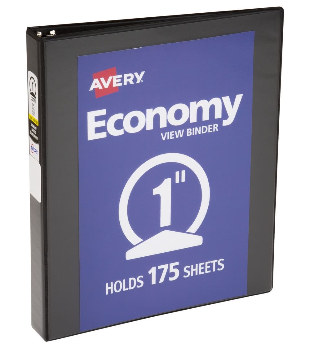 Binder, Economy View Black 1 inch