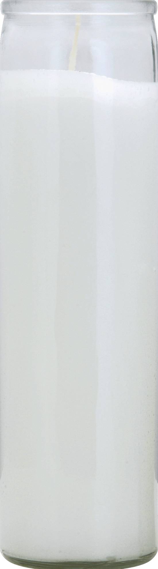 Eternalux 8" White Plain Candle (1 candle)