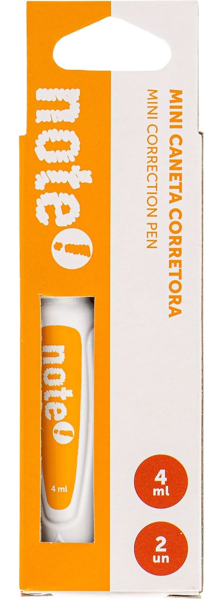 Mini Caneta Corretora 4Ml 2Un Note!