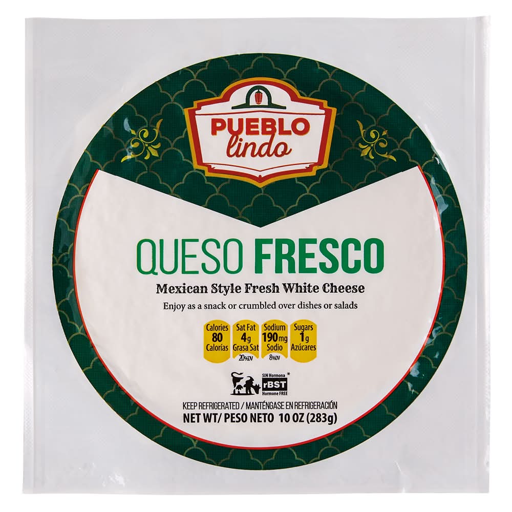 Pueblo Lindo Queso Fresco Mexican Style Fresh White Cheese (10 oz)