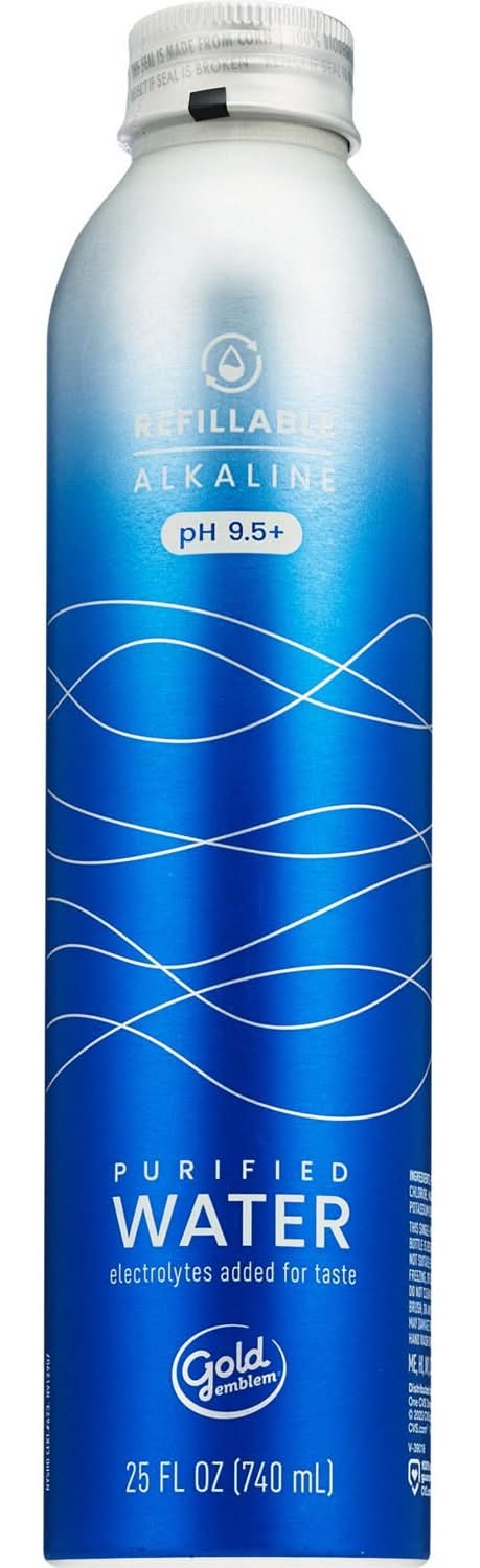 Gold Emblem Refillable Alkaline Water, 25 Oz