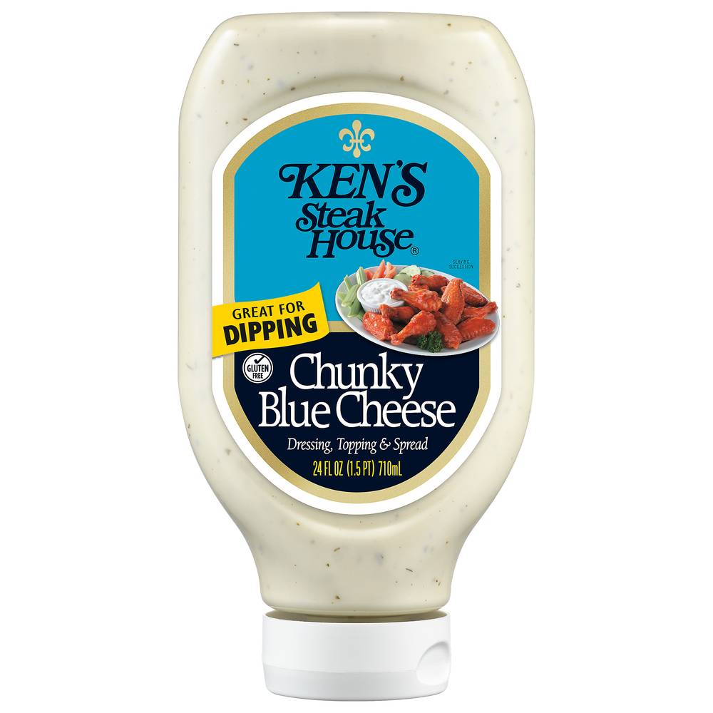 Ken's Steak House Chunky Blue Cheese Dressing Topping & Spread (24 fl oz)