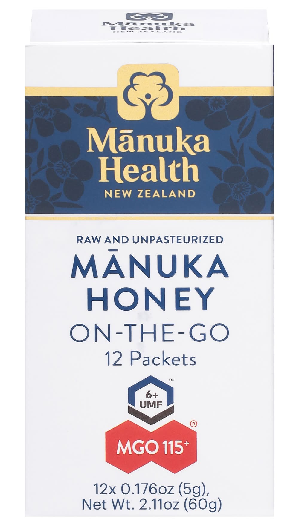 Manuka Health Mgo 115+ on the Go Raw and Unpasteurized Honey Packets (2.11 oz, 12 ct)