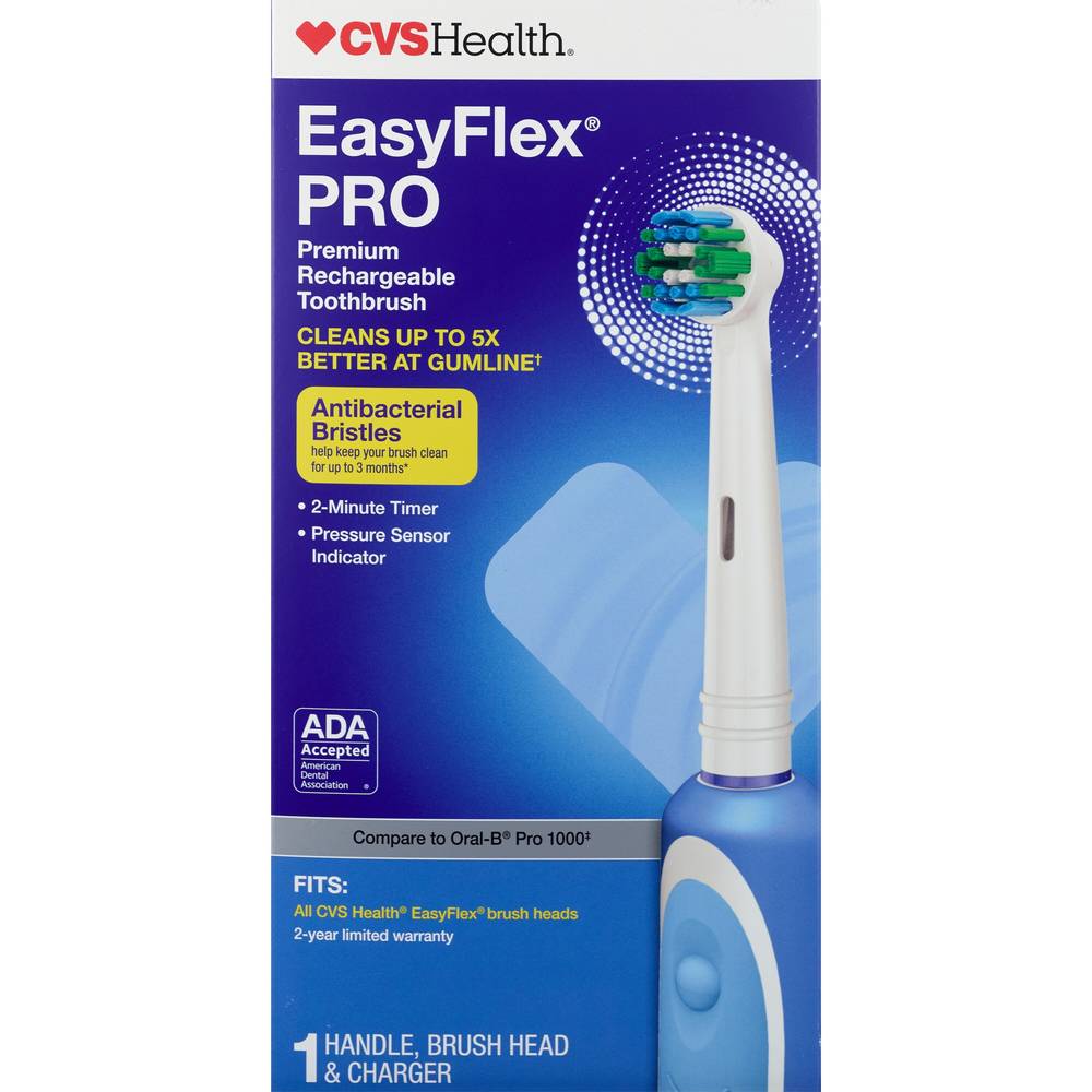 Cvs Health Easyflex Pro Premium Rechargeable Toothbrush