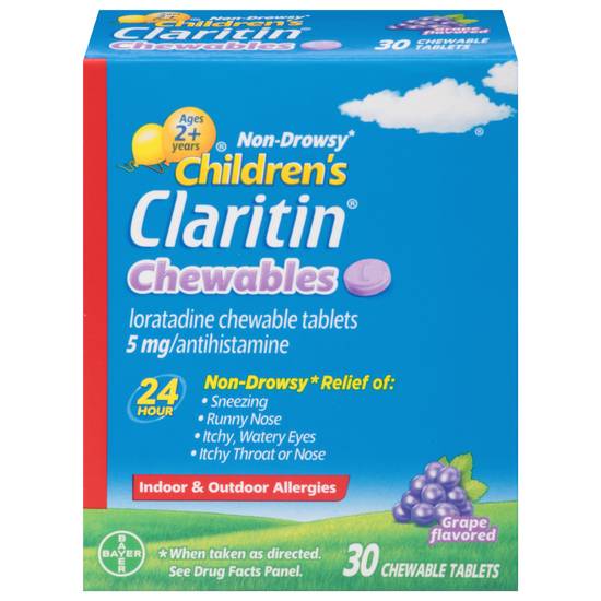Claritin Children's Allergy Relief Chewable Tablets (grape)