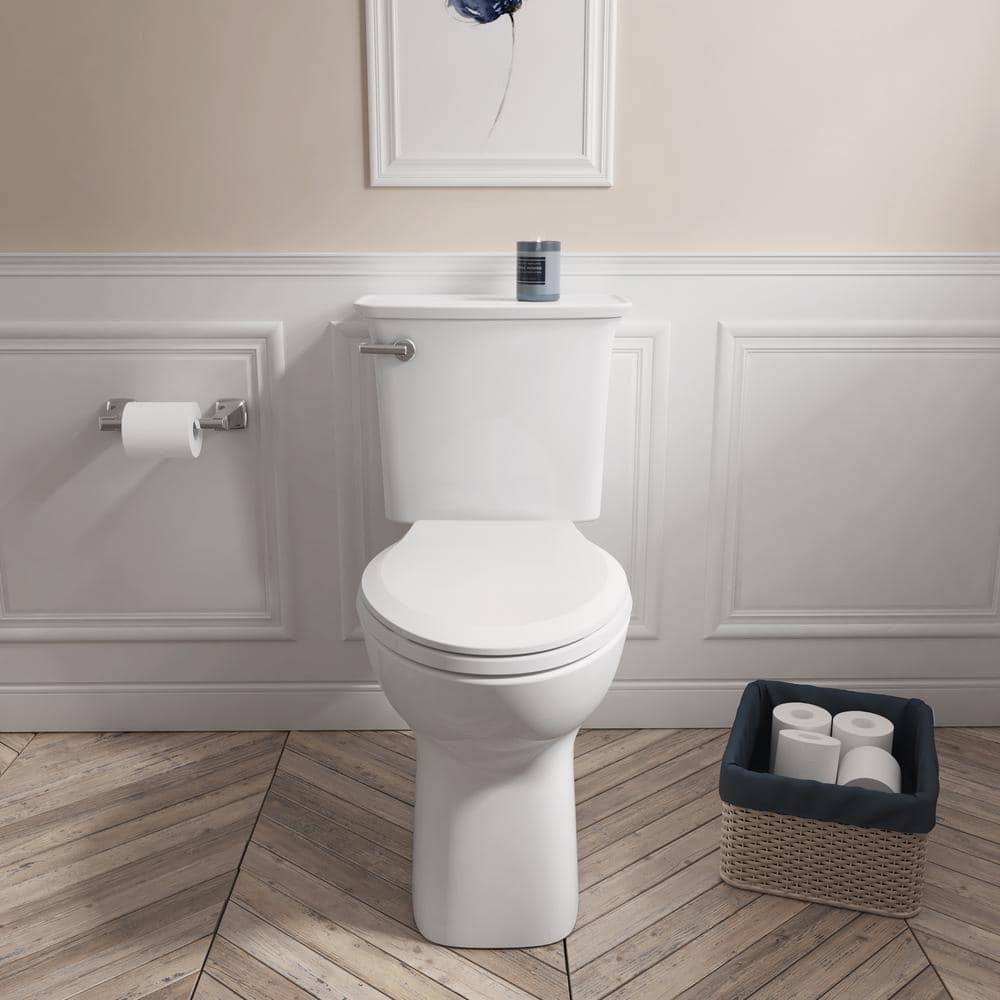 American Standard Cadet Elongated Antimicrobial, Soft Close Front Toilet Seat In White