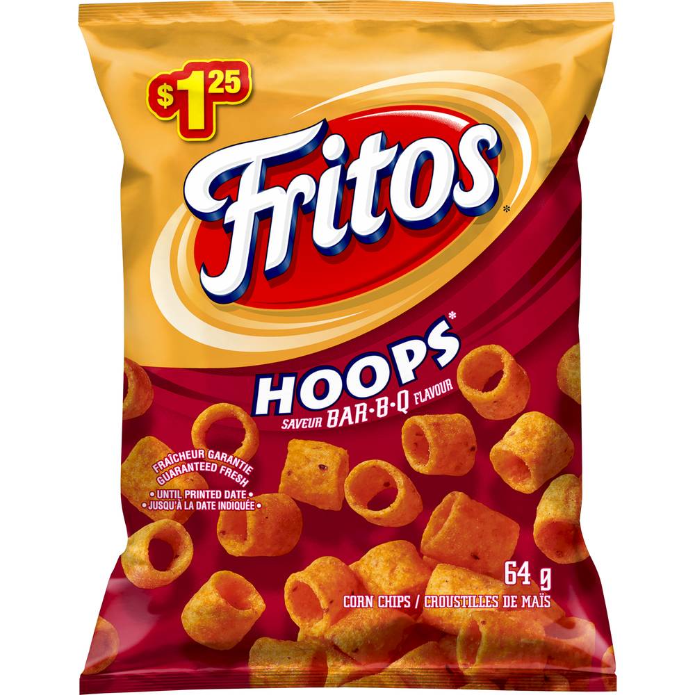 Fritos Hoops Corn Chips, Barbecue (64 g)