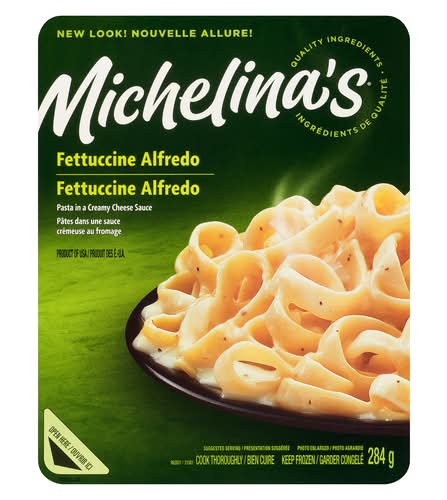 Michelina's pâtes fettuccine dans une sauce alfredo - fettuccine pasta in an alfredo sauce