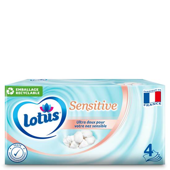 Lotus - Sensitive mouchoirs boîte (80 pièces)