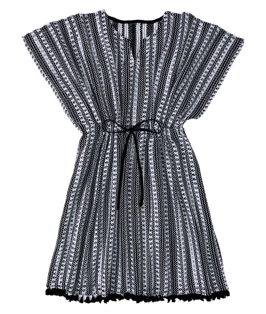 Serra Black Beach Coverup, L