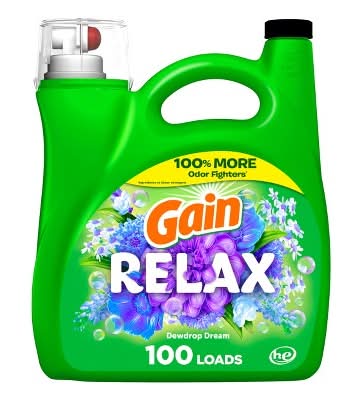 Gain Liquid Laundry Detergent 100 Loads, Relax (154 fl oz)