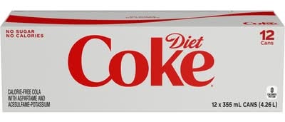 Diet coke boisson gazeuse - soft drink (12 pièces, 0.355 l) (cola)