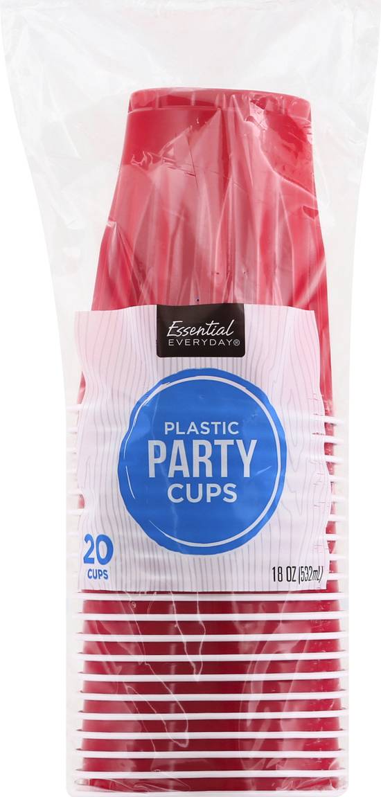 Essential Everyday Plastic Party Cups (20 ct)