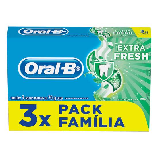 Oral-b creme dental escudo extra fresh (3x70g)