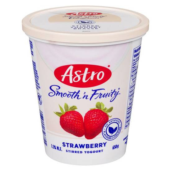 Astro Smooth 'N Fruity Yogurt, Strawberry (650 g)
