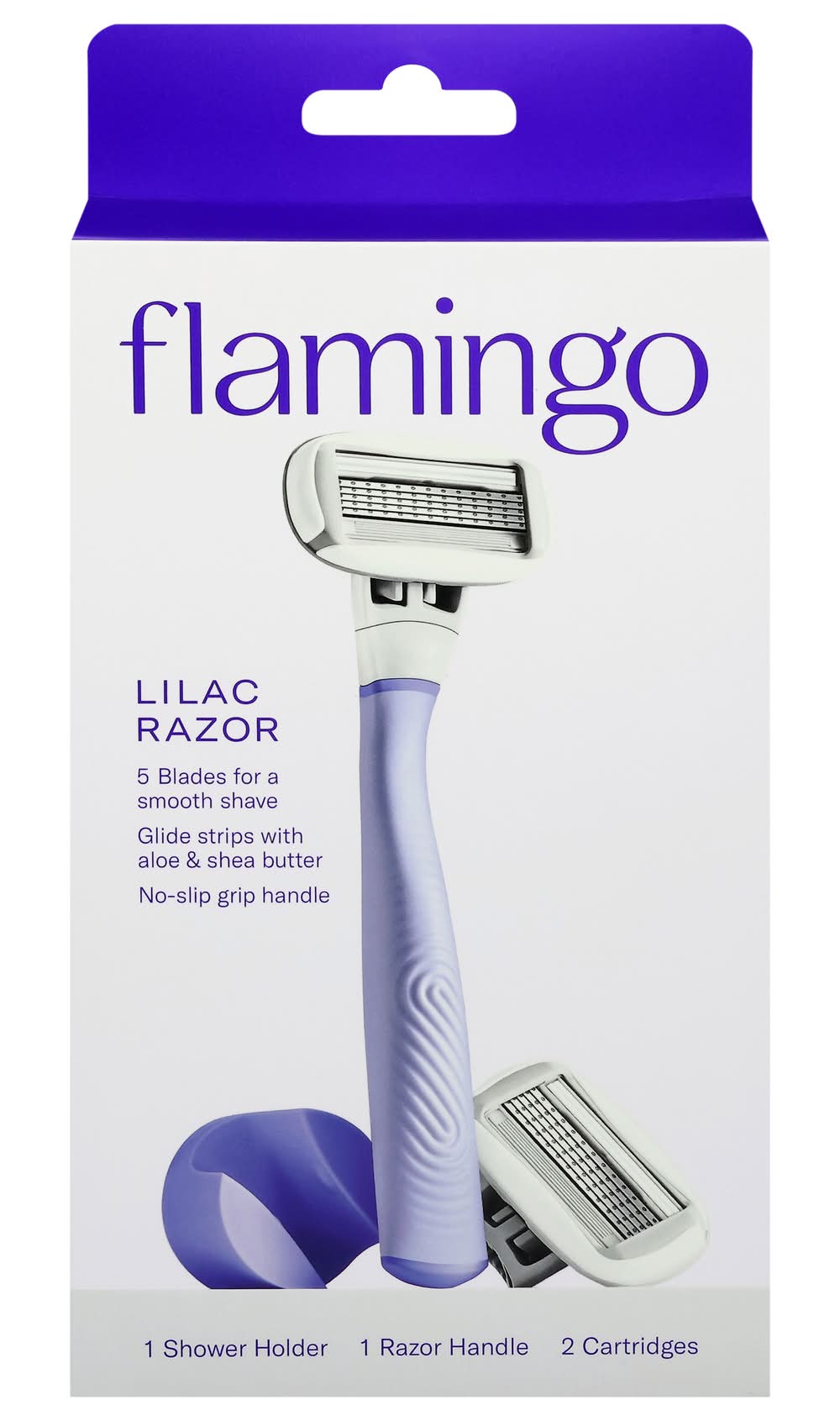Flamingo Smooth Shaving Kit, Lilac (4.8 oz)