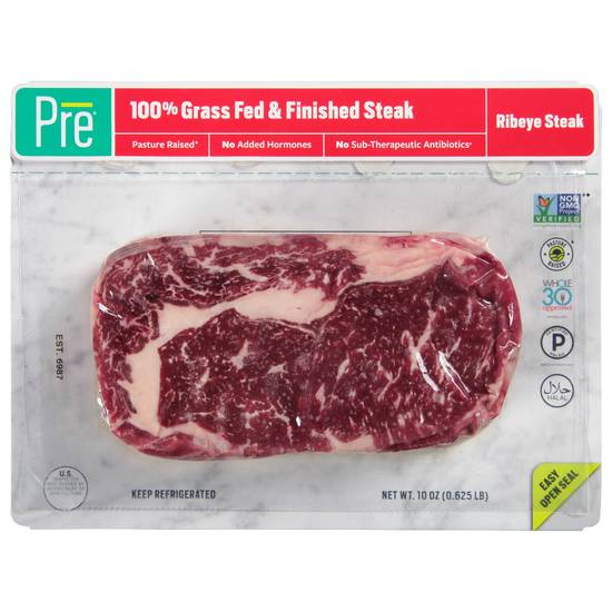 Pre 100% Grass Fed & Finished Beef Ribeye Steak