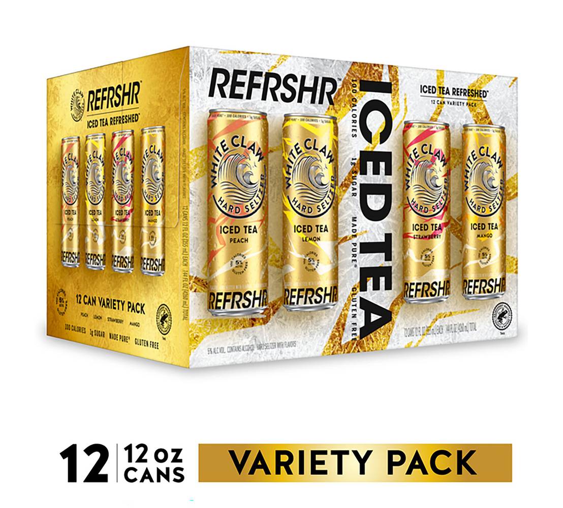 White Claw Hard Seltzer Iced Tea Variety pack, Assorted (12 x 12 fl oz)