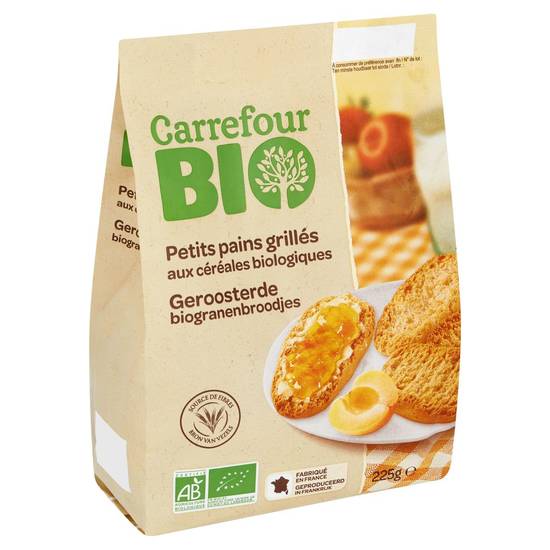 Carrefour Bio Petits Pains Grillés aux Céréales Biologiques 225 g