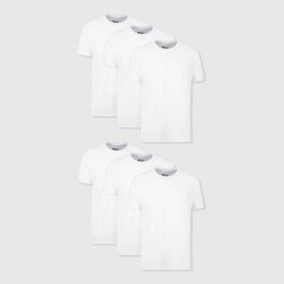 Hanes Men's Crew Neck T-Shirt with Fresh IQ 6pk - White M: Tagless, Moisture Wicking