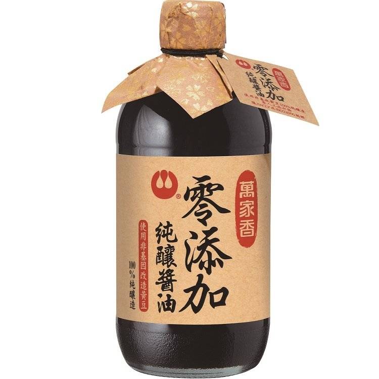 萬家香零添加純釀醬油 450ml/瓶#174201