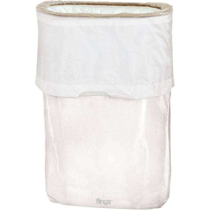 Party City Pop-Up Trash Bin, White