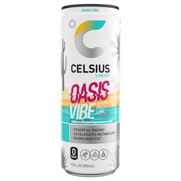 Celsius Oasis Vibe Sparkling Prickly Pear Lime 12oz