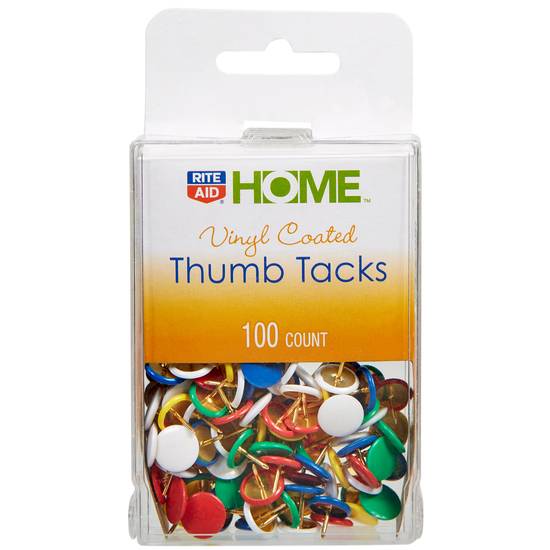 Rite Aid Home Vinyl Coated Thumbtacks (100 ct)